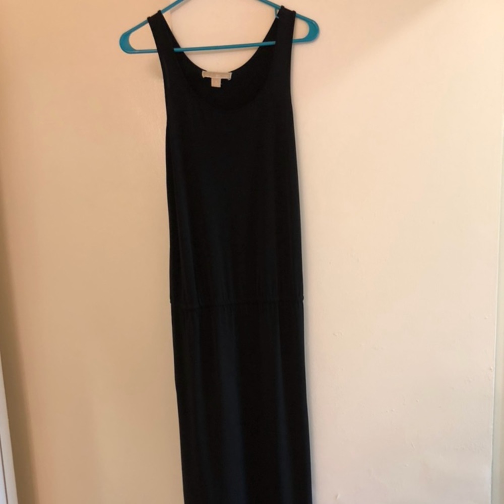 Michael Kors Black Maxi Dress with Synched Waist